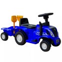 Traktor elektryczny jeździk na akumulator z przyczepą dźwiękiem dla dzieci